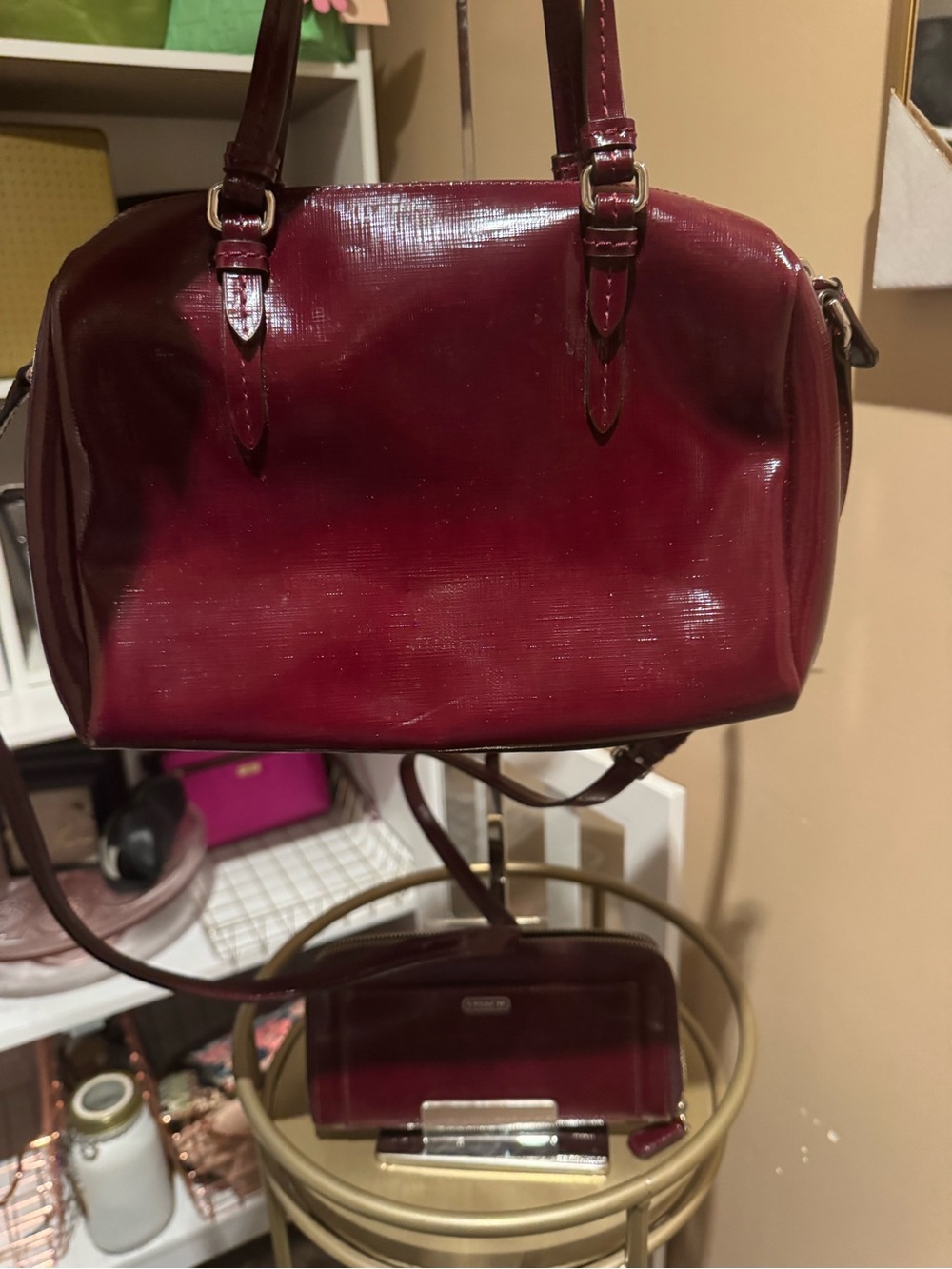 Coach Peyton Bennett Mini Satchel and Coach Darcy Accordion Zip Long Wallet - Picture 5 of 15